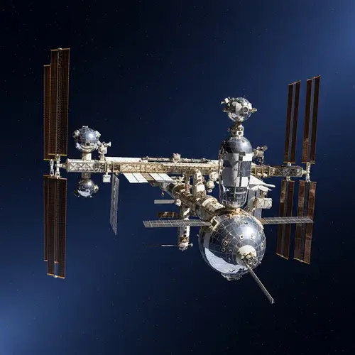 International Space Station (ISS) - Marvel of Modern Science Floating in Space