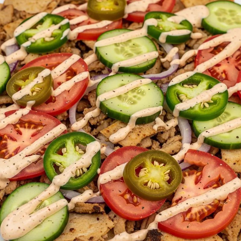 Spicy Mexican-Style Shawarma with Fresh Veggies in 4K Resolution