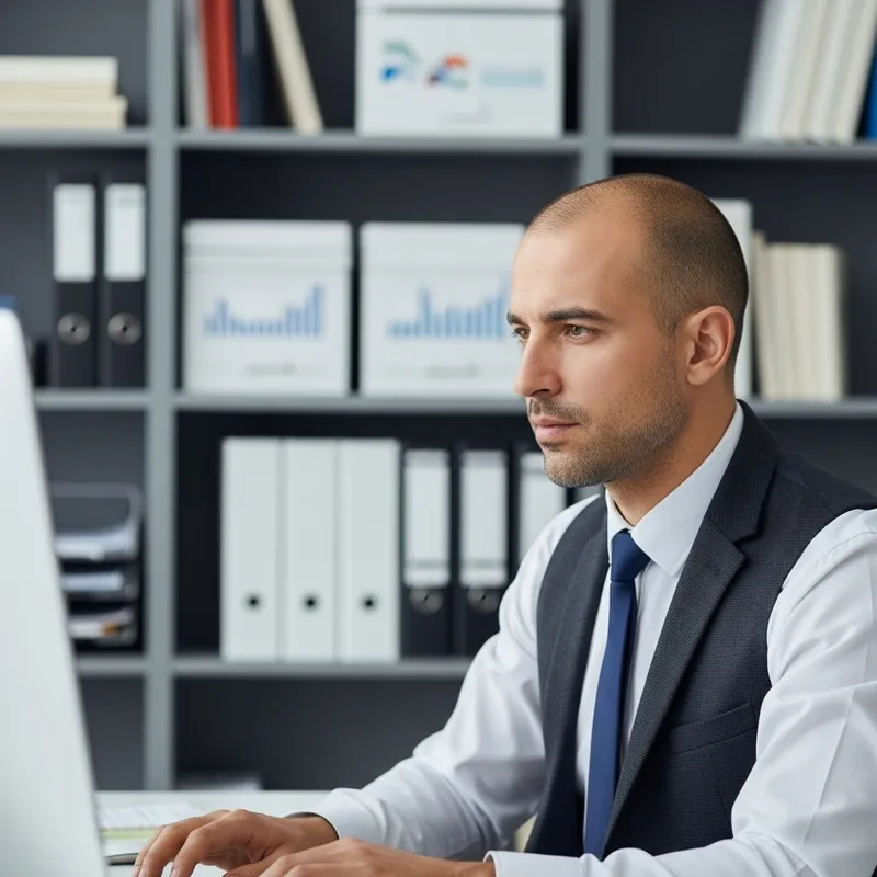 Gunnar Grude Ueland Working in Office Environment