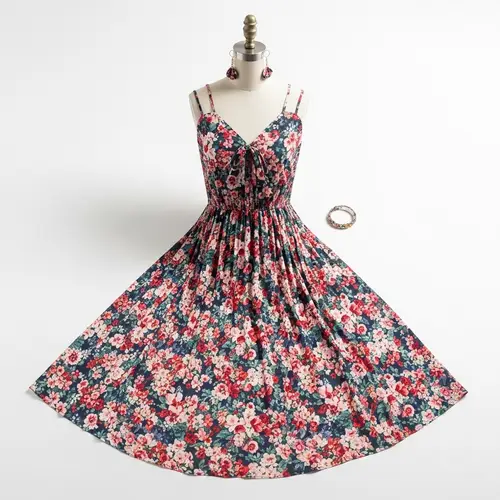 Elegant Floral Print Summer Dress | Online Shopping