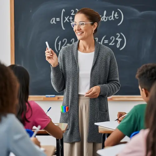Experienced Hispanic Female Teacher Inspiring Vibrant Learning