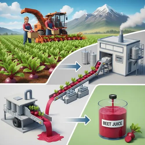 Beet Juice Production Steps: From Field to Factory