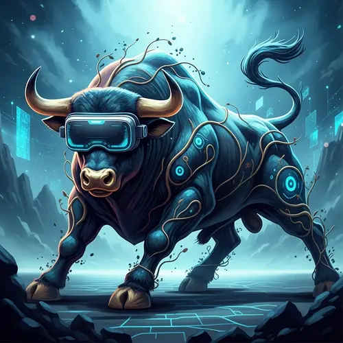 Virtual Reality Bull Digital Painting for Innovative Entrepreneurs