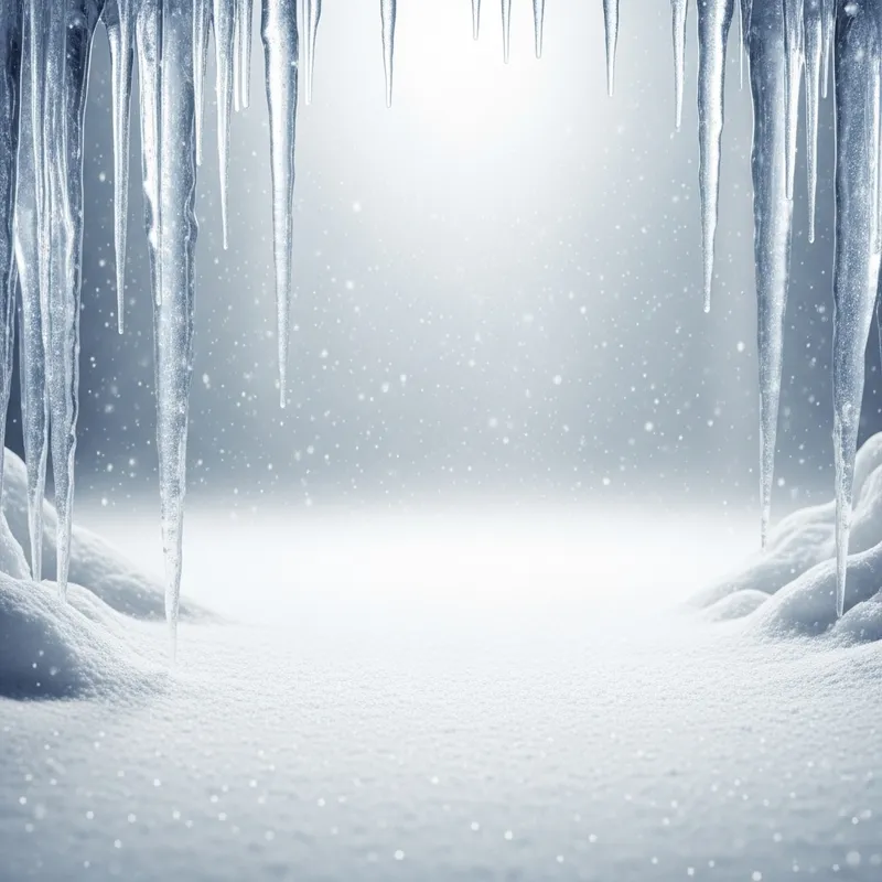 Snow and Icicles - Stunning Winter Scene