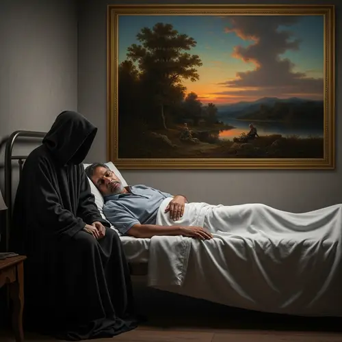 Middle-aged South Asian Man Battling Severe Illness