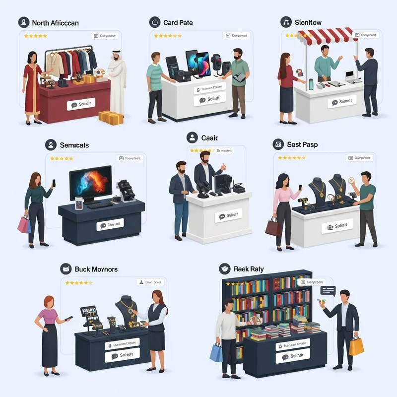 Global E-Commerce Marketplace: Diverse Vendors Online