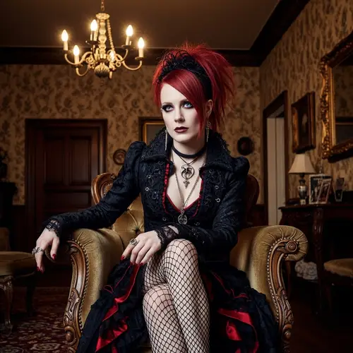 Visual Kei Fashion: Red-Haired actress Inspired Look
