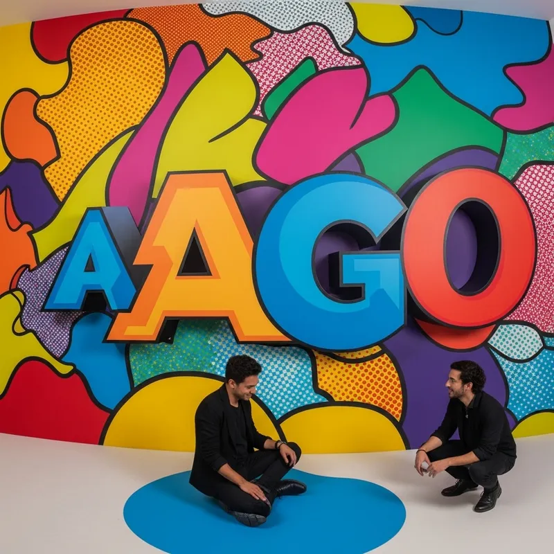 Advertising Corporation Logo in Vibrant Pop Art Style