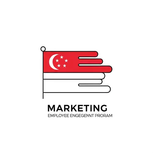 Marketing Singapore Flag Inspired Employee Engagement Logo