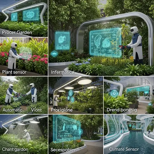 Futuristic Smart Garden - Harmony of Nature and Technology
