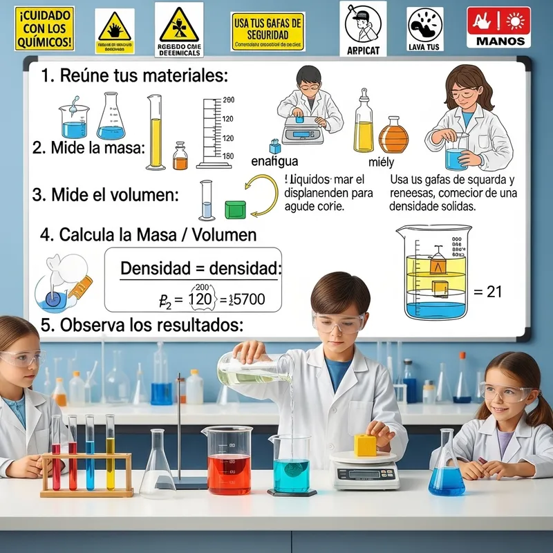 Chemistry Lab Density Exercise: Step-by-Step Guide in Spanish for Kids
