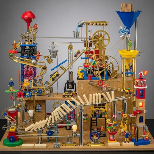 Intricate Rube Goldberg Machine Circuit Design