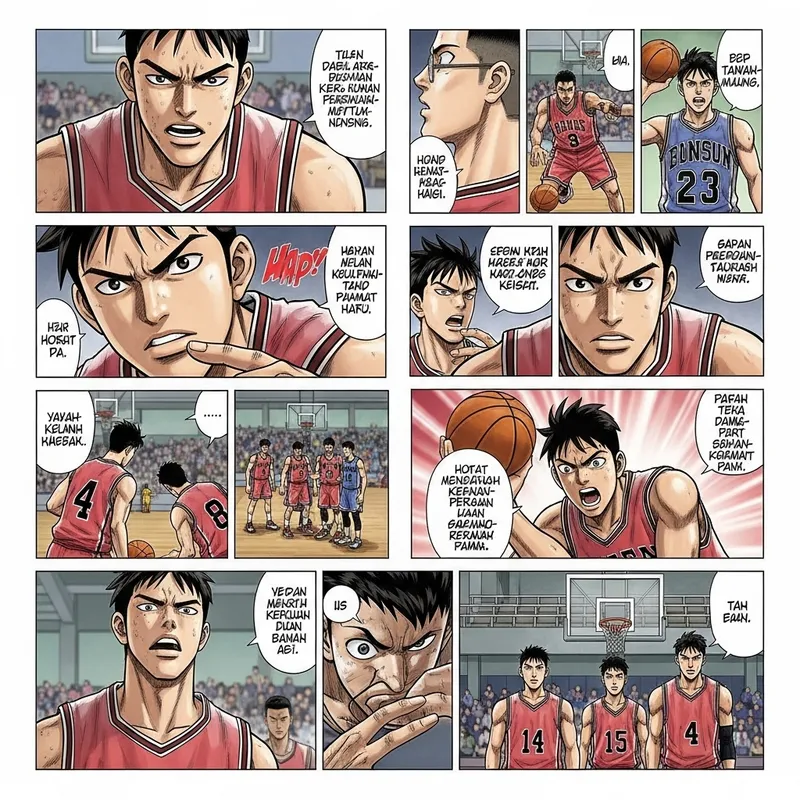 Energetic Basketball Comic Story | Spirited Play & Friendships Growth