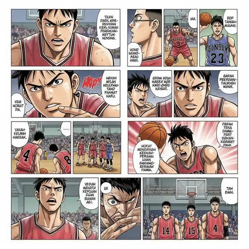 Dynamic Basketball Manga Comic | High Spirits & Excitement