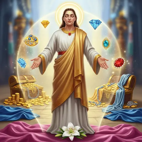 Virtuous Saintly Figure: Not Tempted by Greed