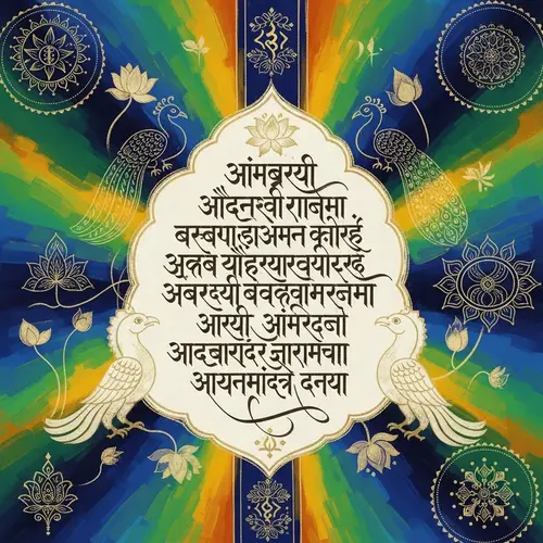 Sanskrit-Inspired Artwork | Traditional Indian Painting Style