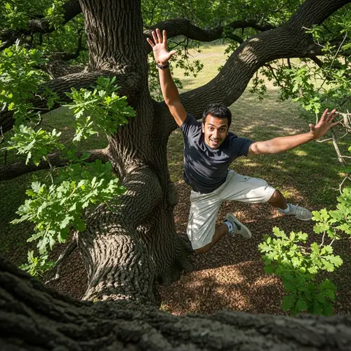 Faez Jumping from Tree | Adventure to the Ground