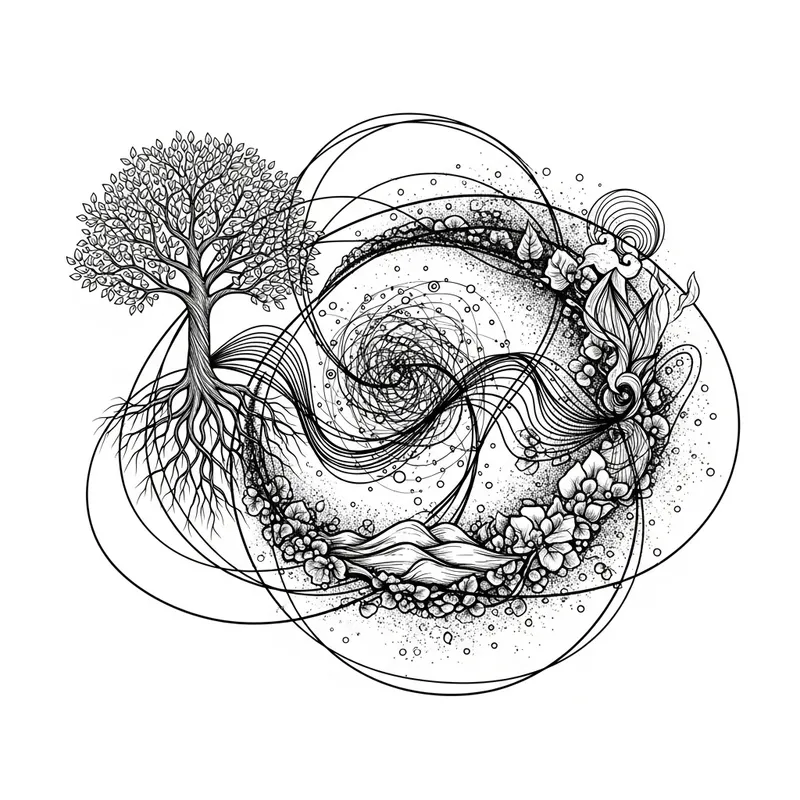 Life's Energy & Quantum Energy Connection Sketch