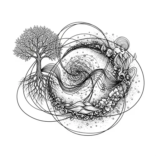 Life's Energy & Quantum Energy Connection Sketch