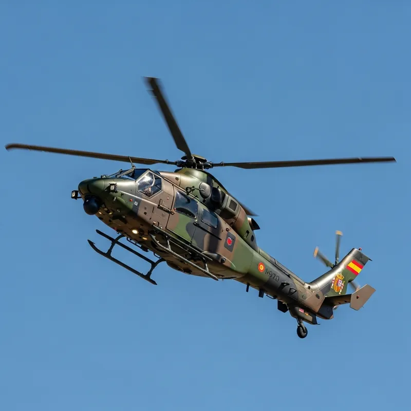 Spanish Army Helicopter in Flight