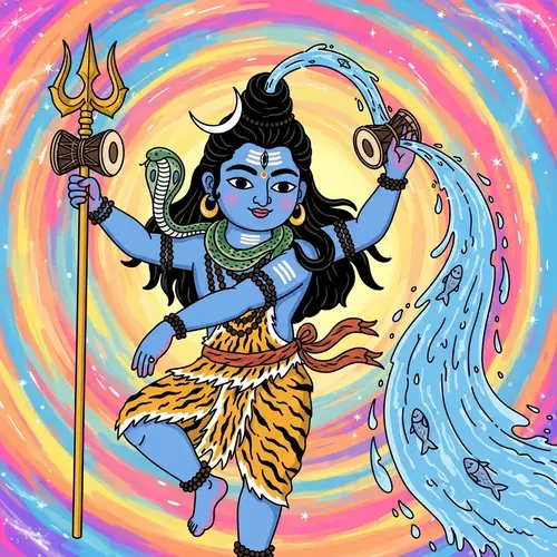 Lord Shiva Vibrant Illustrations: Divine Energy & Cosmic Dance