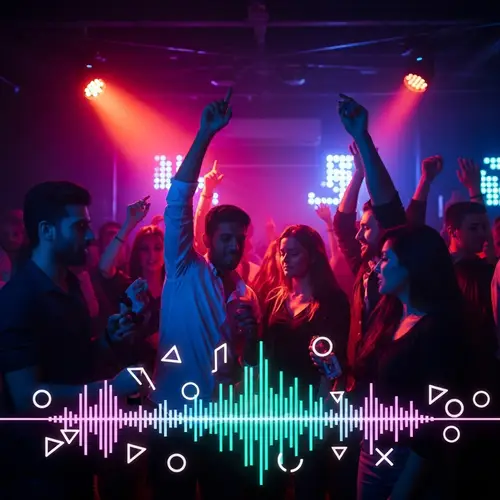 Lively Techno Music Party with Multicultural Crowd | Neon Experience