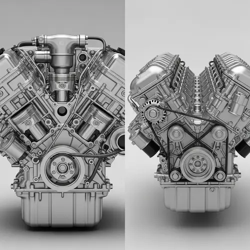 Detailed Comparison of V Engine and Flat Engine