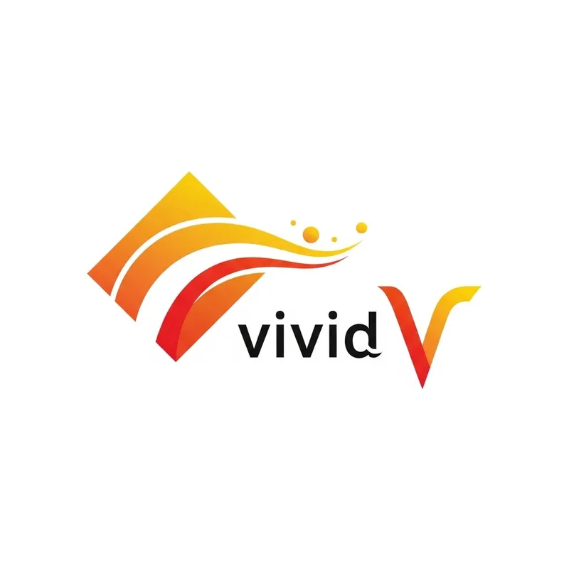 Bright & Vibrant Brand Logo Design with 'V' Element