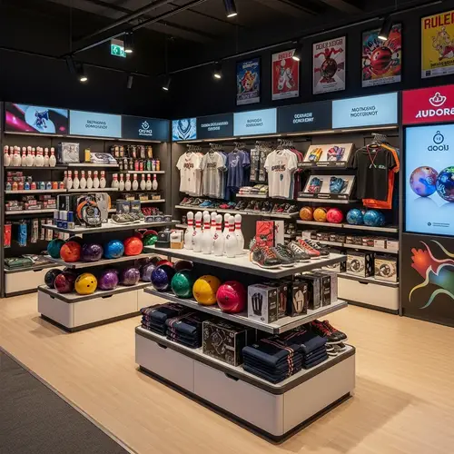 Stylish and Fun Bowling Merchandise Area Design