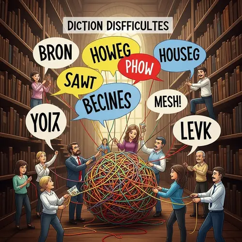 Artistic Exploration of Diction Difficulties | Illustrative Composition