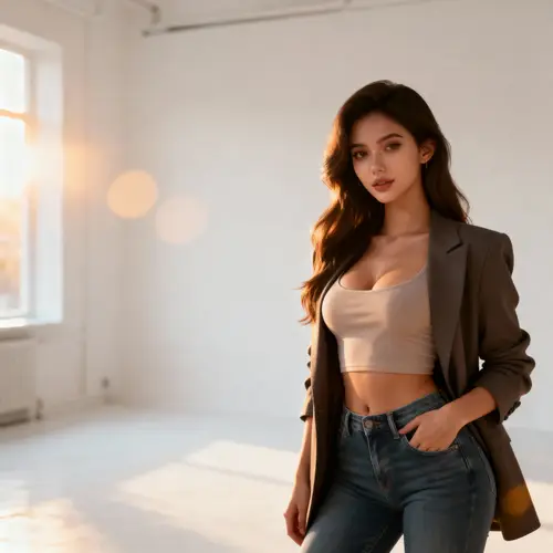 AI Girlfriend Model: Stunning Hourglass Figure