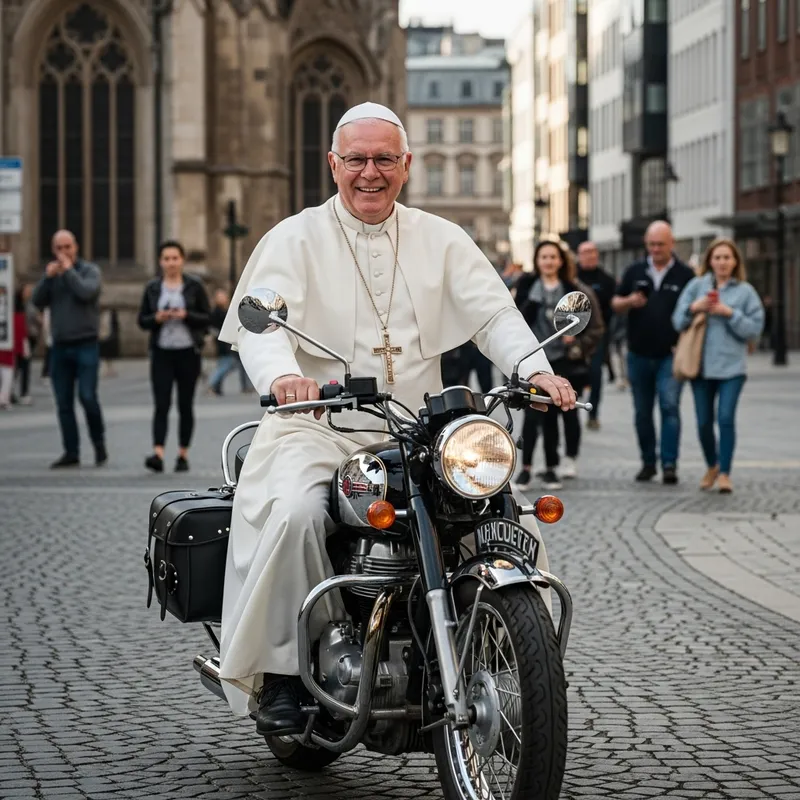 Pope Francis on a Motorcycle Ride