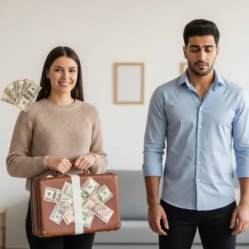 Emotionally Charged Divorce Scene: Financial Victory vs. Loss