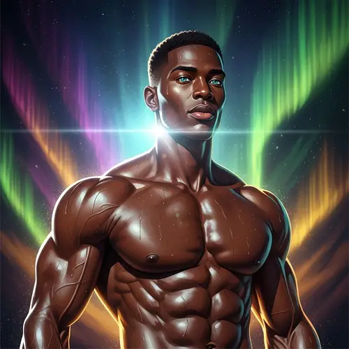 Powerful Portrait of a Turquoise-Eyed Man