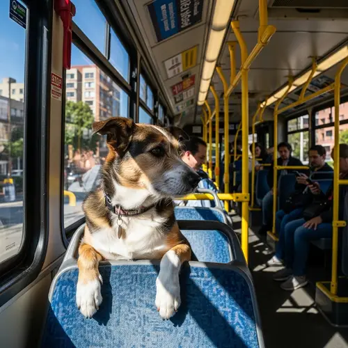 Dog on Bus - Cute Canine Travelling