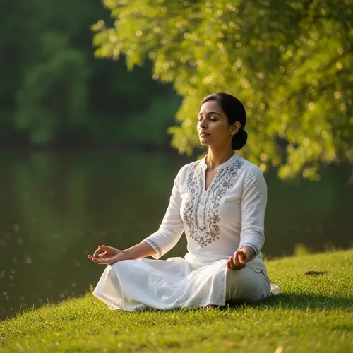 Meditation by Tranquil Lake: Inner Peace Awaits