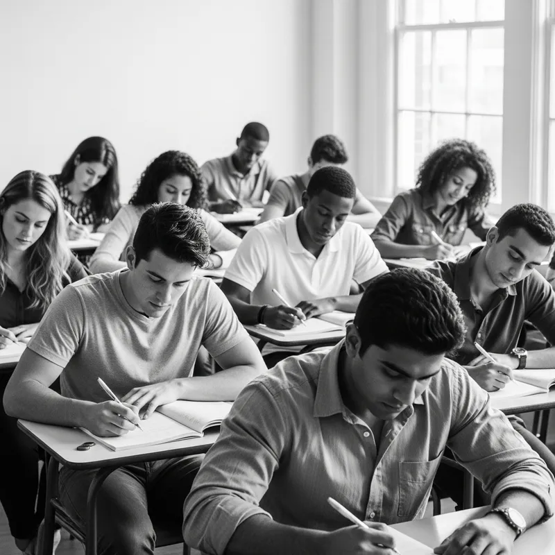 Vintage Classroom Documentary: Diverse Students Engaged in Studies