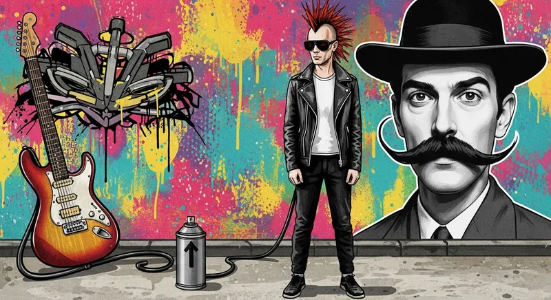 Punk Street Art with Salvador Dali Twist