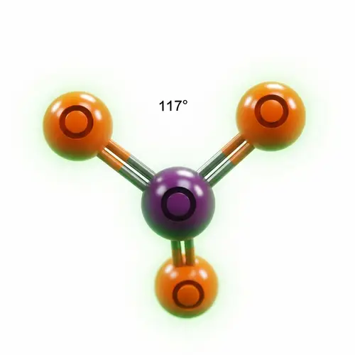 Ozone Molecule Structure - Microscopic View and Chemical Nature