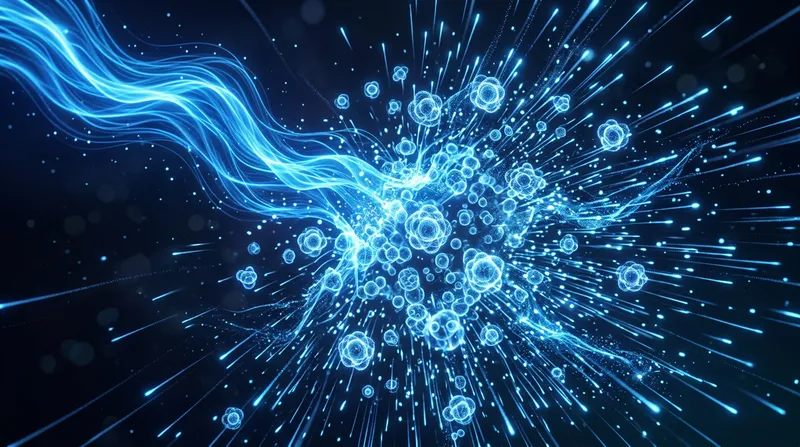 Artistic Visualization of Blue Light Waves