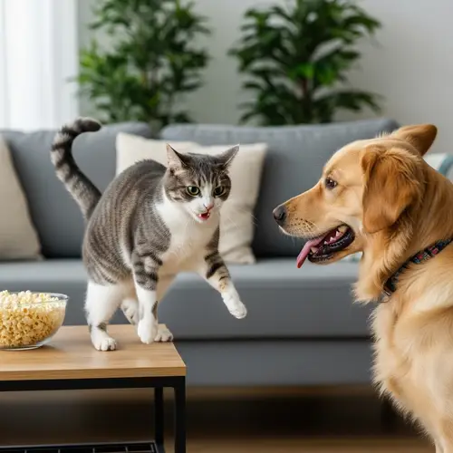 Cat Fighting with Dog: A Playful Showdown