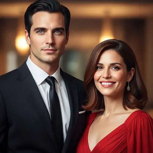 Elegant Couple in Formal Attire - Exquisite Portrayal