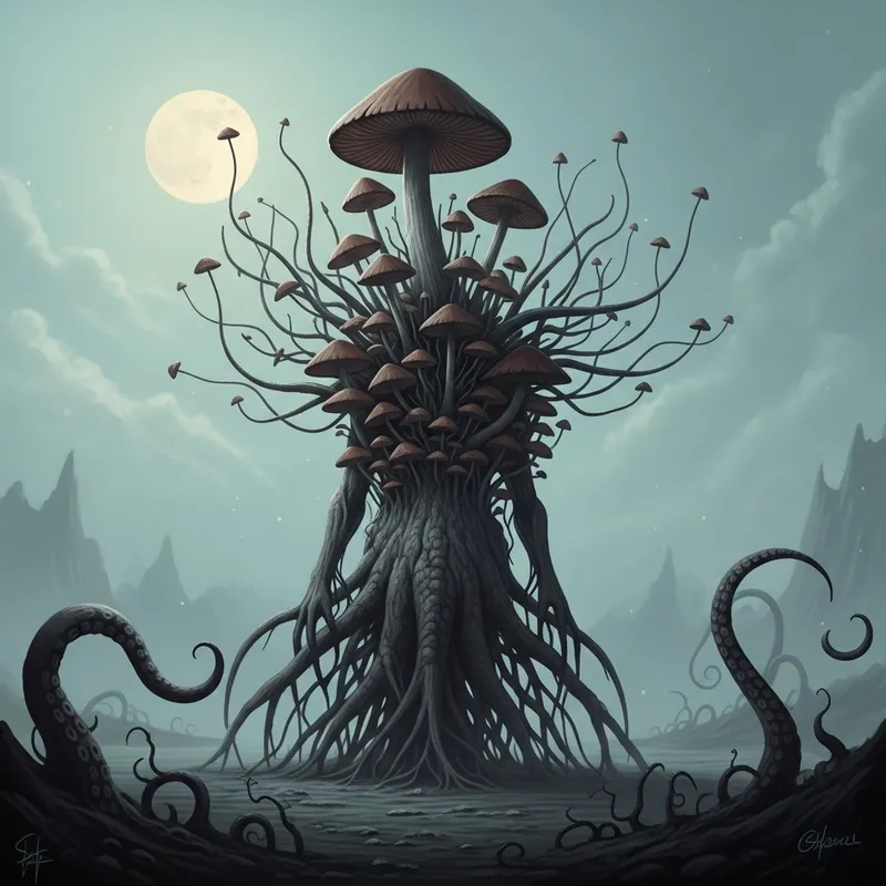 Lovecraftian Horror: Mushroom Monster from the Deep Sea Lovecraftian Horror: Mushroom Monster from the Deep Sea