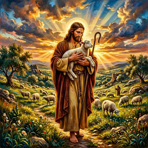 Jesus Christ the Good Shepherd: A Masterful Painting