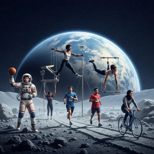 Lunar Sports Spectacle: Diverse Multi-Sport Event Amidst Star-Studded Cosmos