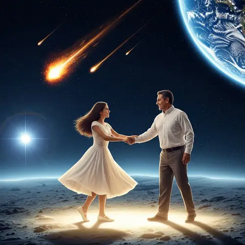 Father-Daughter Waltz on the Moon: Celestial Dance Spectacle