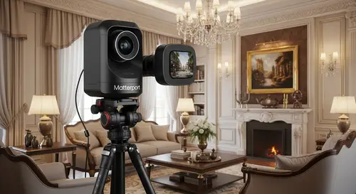 Luxurious Living Room 3D Camera | Opulent Home Interior