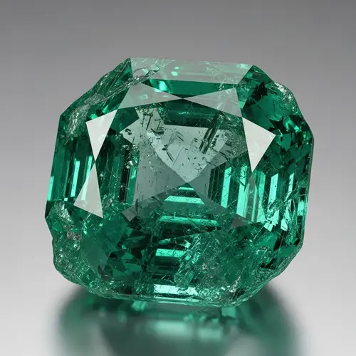 Large Clear Uncut Emerald - Beautiful Deep Green Color