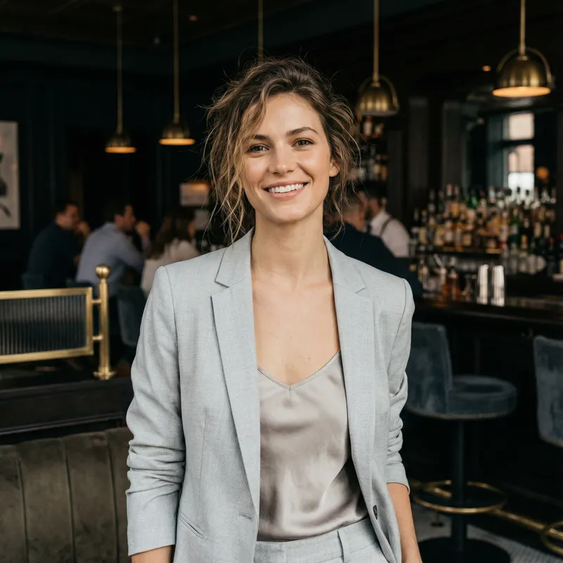 Chic NYC Cocktail Bar Model Headshot Chic NYC Cocktail Bar Model Headshot