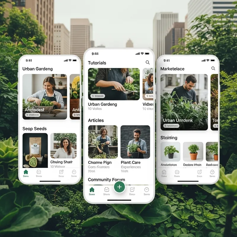 Urban Gardening App: Resources, Tutorials, Marketplace Urban Gardening App: Resources, Tutorials, Marketplace